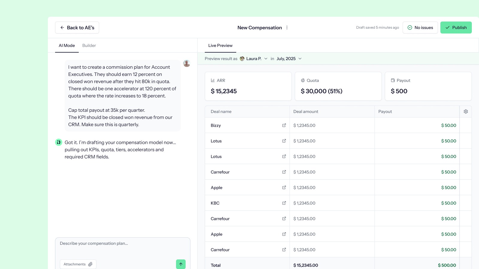 Conversational Comp Builder