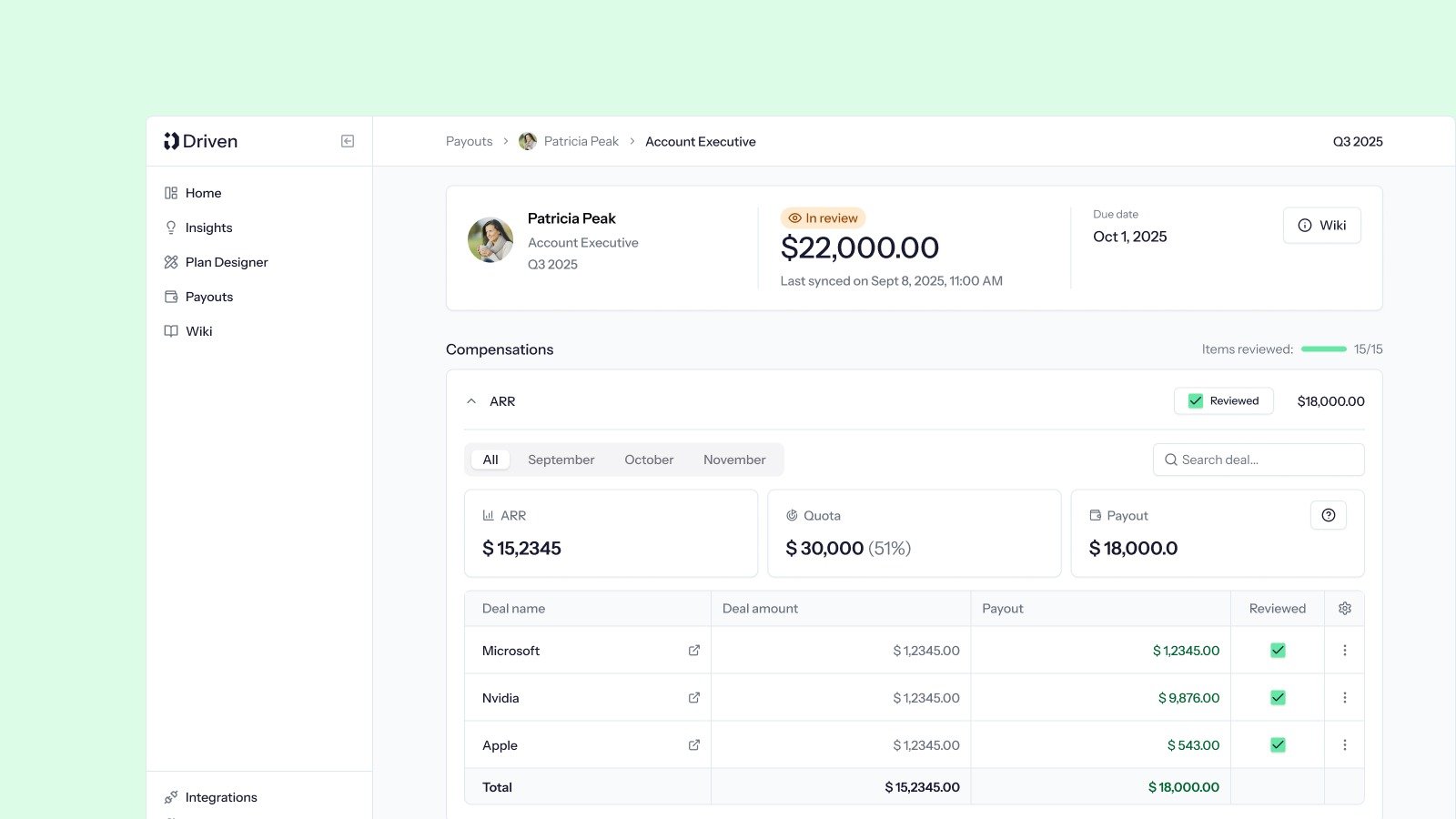 Automated Commission Payslips